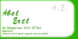 abel ertl business card